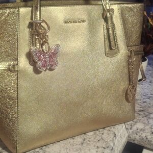 Michael Kors Gold Tote Bag